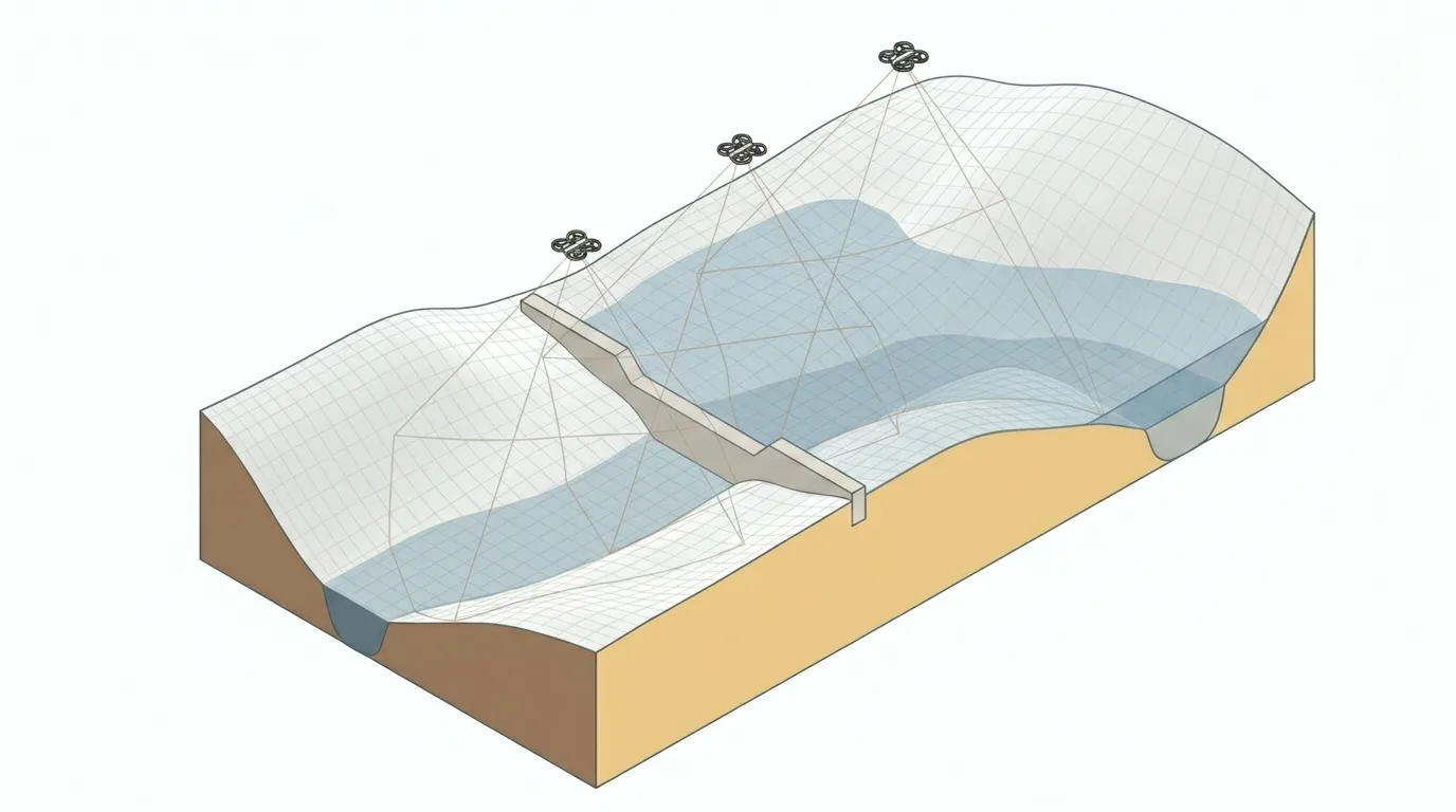 Sand dam concept: a low barrier traps sand and water, recharging the aquifer upstream.